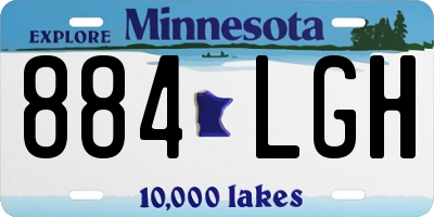 MN license plate 884LGH