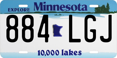 MN license plate 884LGJ