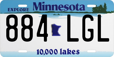 MN license plate 884LGL