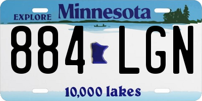 MN license plate 884LGN