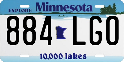 MN license plate 884LGO