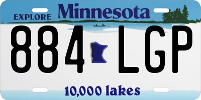 MN license plate 884LGP