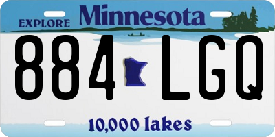 MN license plate 884LGQ
