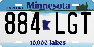 MN license plate 884LGT