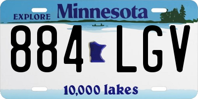 MN license plate 884LGV