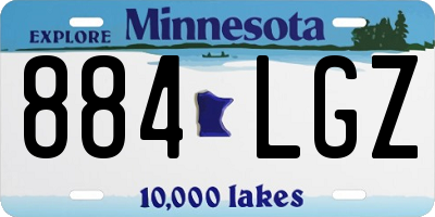 MN license plate 884LGZ