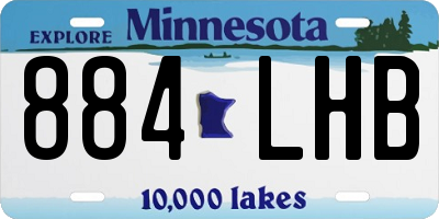 MN license plate 884LHB