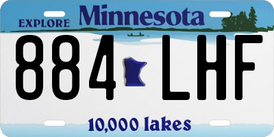 MN license plate 884LHF