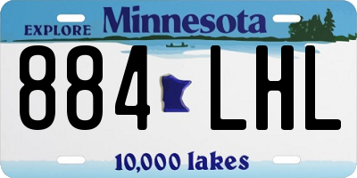 MN license plate 884LHL