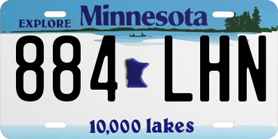 MN license plate 884LHN
