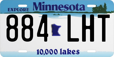 MN license plate 884LHT