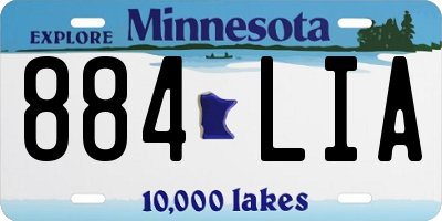 MN license plate 884LIA
