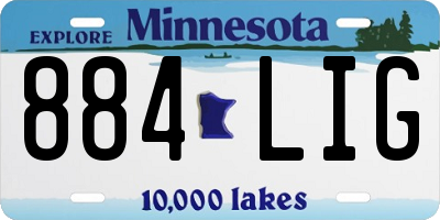 MN license plate 884LIG