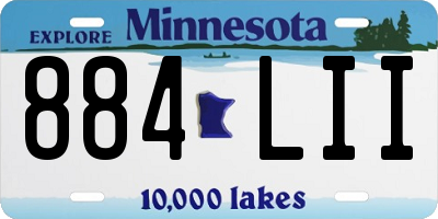 MN license plate 884LII