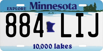 MN license plate 884LIJ