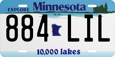 MN license plate 884LIL