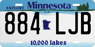 MN license plate 884LJB