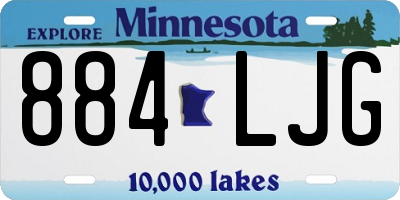 MN license plate 884LJG