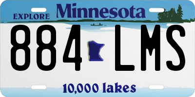 MN license plate 884LMS