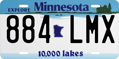 MN license plate 884LMX