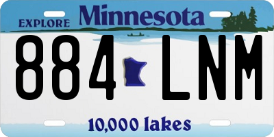 MN license plate 884LNM