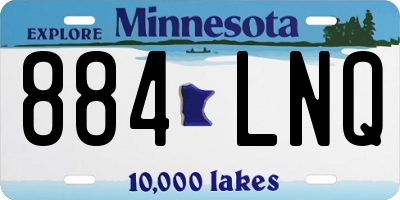 MN license plate 884LNQ