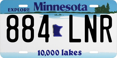 MN license plate 884LNR