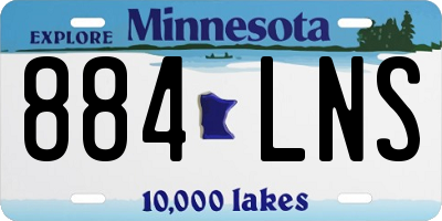 MN license plate 884LNS