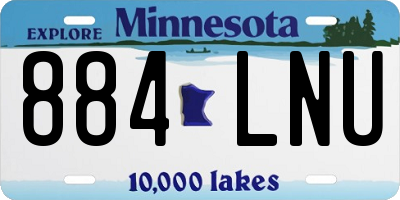 MN license plate 884LNU