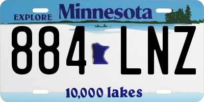 MN license plate 884LNZ