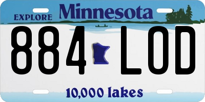 MN license plate 884LOD