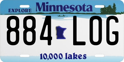 MN license plate 884LOG