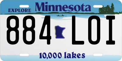 MN license plate 884LOI