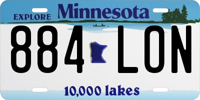 MN license plate 884LON