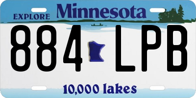 MN license plate 884LPB