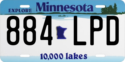 MN license plate 884LPD