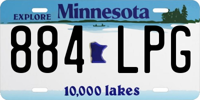 MN license plate 884LPG