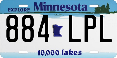 MN license plate 884LPL