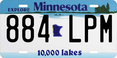MN license plate 884LPM