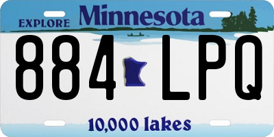 MN license plate 884LPQ