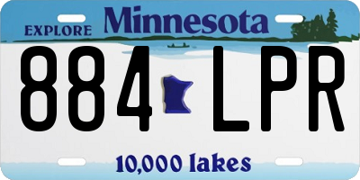 MN license plate 884LPR