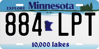 MN license plate 884LPT