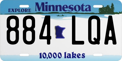 MN license plate 884LQA