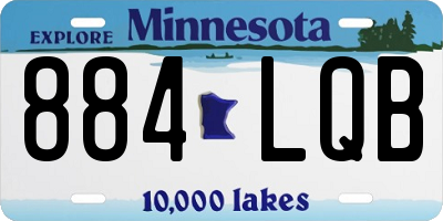 MN license plate 884LQB