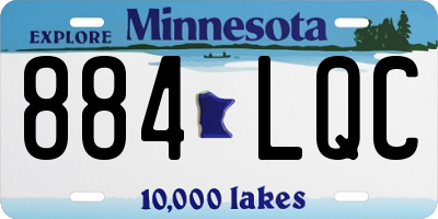 MN license plate 884LQC