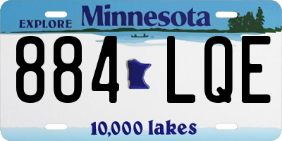 MN license plate 884LQE