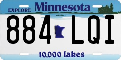 MN license plate 884LQI