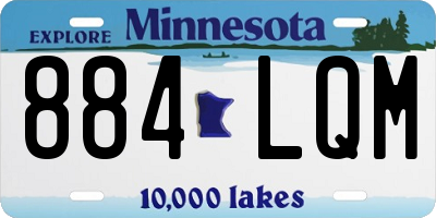 MN license plate 884LQM