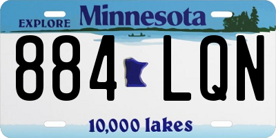 MN license plate 884LQN