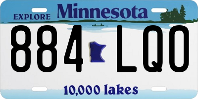MN license plate 884LQO